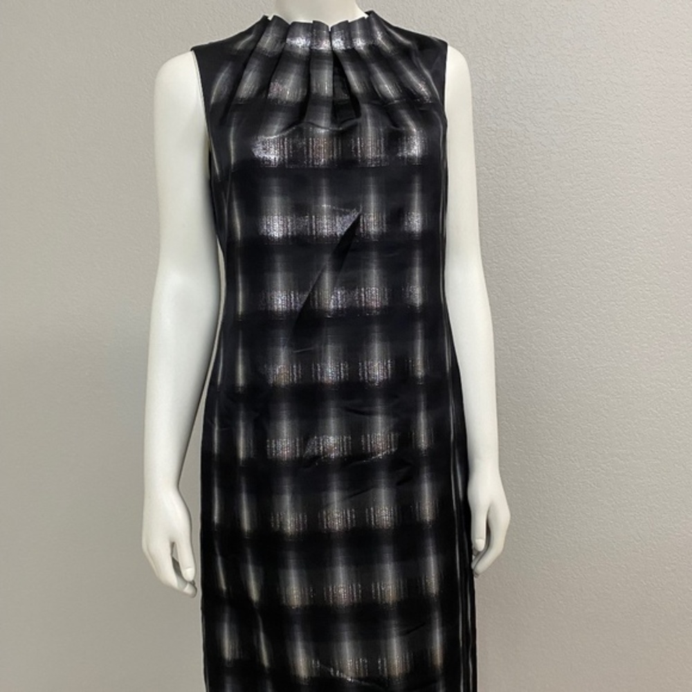Tory Burch Plaid Silk Sheath Dress